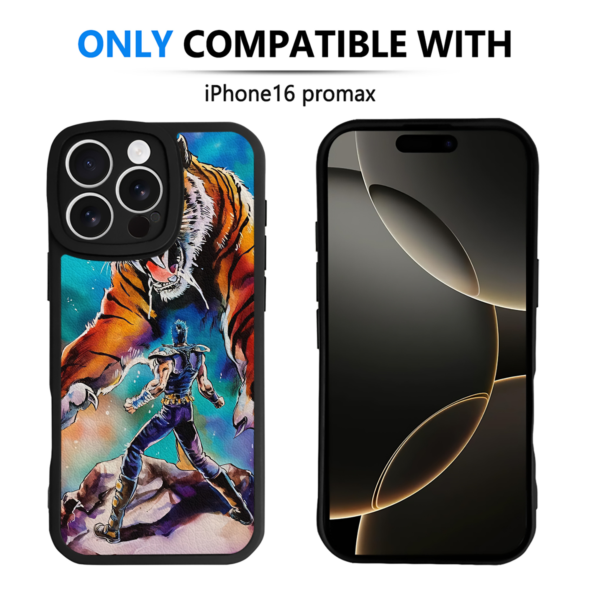（画像用） 北斗の拳 Fist of the North Star 【iPhone 16シリーズ対応】シリコンスマホケース（レザー調） 材質：シリコン